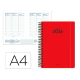 AGENDA ESPIRAL LIDERPAPEL CLASSIC A4 2026 SEMANA VISTA ROJO PAPEL 70 GR FSC