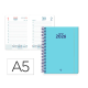 AGENDA ESPIRAL LIDERPAPEL CLASSIC A5 2026 DIA PAGINA AZUL CLARO PAPEL 70 GR FSC