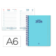 AGENDA ESPIRAL LIDERPAPEL CLASSIC A6 2026 DIA PAGINA AZUL CLARO PAPEL 70 GR FSC