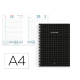 AGENDA ESPIRAL LIDERPAPEL GAZI A4 2026 DIA PAGINA NEGRO PAPEL 70 GR FAC