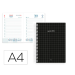AGENDA ESPIRAL LIDERPAPEL GAZI A4 2026 DIA PAGINA NEGRO PAPEL 70 GR FAC