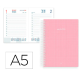 AGENDA ESPIRAL LIDERPAPEL GAZI A5 2026 DIA PAGINA ROSA PAPEL 70 GR FSC