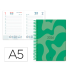 AGENDA ESPIRAL LIDERPAPEL SYROS 150X210 MM 2026 DIA PAGINA VERDE PAPEL 60GR FSC