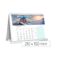 CALENDARIO ESPIRAL TRIANGULAR LIDERPAPEL DE SOBREMESA IMAGENES CIUDADES 2026 21X15 CM PAPEL 128 GR CON PEGATINAS