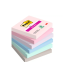 BLOC DE NOTAS ADHESIVAS QUITA Y PON POST IT SUPER STICKY SOULFUL 100% PEFC 76X76 MM PACK DE 6 BLOCS COLORES