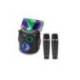 ALTAVOZ DAEWO KARAOKE 15W BLUETOOTH LUCES LED RADIO FM 2 MICROFONOS INALAMBRICOS COLOR NEGRO