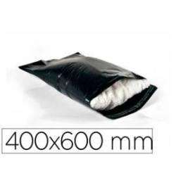 SOBRE Q-CONNECT DE PLASTICO BOLSA PARA ENVIOS 100% RECICLADAS CON AUTOCIERRE COLOR NEGRO 400X600 MM