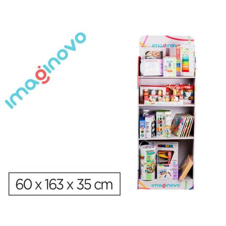 EXPOSITOR IMAGINOVO JUEGOS INFANTILES DE SUELO CARTON CON 28 JUEGOS Y 22 PUZLES SURTIDOS 60X163X35CM