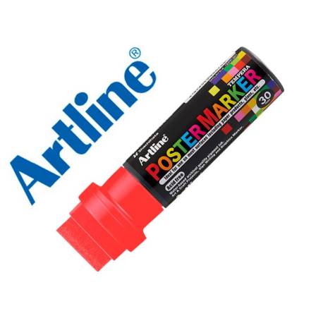 ROTULADOR ARTLINE POSTER MARKER EPP-30 PUNTA RECTANGULAR 30 MM COLOR ROJO