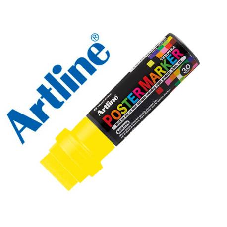 ROTULADOR ARTLINE POSTER MARKER EPP-30 PUNTA RECTANGULAR 30 MM COLOR AMARILLO FLUOR