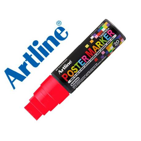 ROTULADOR ARTLINE POSTER MARKER EPP-20 PUNTA RECTANGULAR 20 MM COLOR ROJO