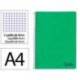 CUADERNO ESPIRAL LIDERPAPEL A4 WONDER TAPA PLASTICO 80H 90GR CUADRO 4MM CON MARGEN COLOR VERDE OSCURO
