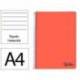 CUADERNO ESPIRAL LIDERPAPEL A4 WONDER TAPA PLASTICO 80H 90GR RAYADO HORIZONTAL CON MARGEN COLOR ROJO