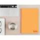 CUADERNO ESPIRAL LIDERPAPEL A4 WONDER TAPA PLASTICO 80H 90GR RAYADO HORIZONTAL CON MARGEN COLOR NARANJA