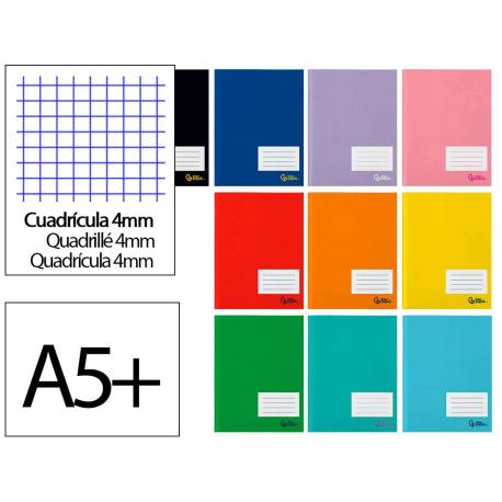 LIBRETA LIDERPAPEL SMART A5 PLUS 32 HOJAS 75G/M2 CUADRO 4MM CON MARGEN