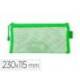 BOLSA ZIPPER BAG LIDERPAPEL POLIESTER TRANSPIRABLE MULTIUSOS TICKET 230X115 MM VERDE PASTEL