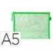 BOLSA ZIPPER BAG LIDERPAPEL POLIESTER TRANSPIRABLE MULTIUSOS DIN A5 VERDE PASTEL