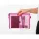 BOLSA ZIPPER BAG LIDERPAPEL POLIESTER TRANSPIRABLE MULTIUSOS DIN A5 ROSA