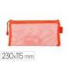 BOLSA ZIPPER BAG LIDERPAPEL POLIESTER TRANSPIRABLE MULTIUSOS TICKET 230X115 MM NARANJA