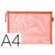 BOLSA ZIPPER BAG LIDERPAPEL POLIESTER TRANSPIRABLE MULTIUSOS DIN A4 NARANJA