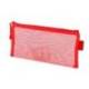 BOLSA ZIPPER BAG LIDERPAPEL POLIESTER TRANSPIRABLE MULTIUSOS TICKET 230X115 MM ROJO