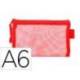 BOLSA ZIPPER BAG LIDERPAPEL POLIESTER TRANSPIRABLE MULTIUSOS DIN A6 ROJO