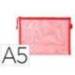 BOLSA ZIPPER BAG LIDERPAPEL POLIESTER TRANSPIRABLE MULTIUSOS DIN A5 ROJO