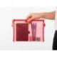 BOLSA ZIPPER BAG LIDERPAPEL POLIESTER TRANSPIRABLE MULTIUSOS DIN A5 ROJO