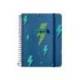 AGENDA ESCOLAR LIDERPAPEL 25-26 ESPIRAL PATTERNS RAYOS AZUL SEMANA VISTA A6 BILINGÜE PAPEL FSC 80 GR