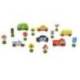 JUEGO INFANTIL IMAGINOVO MADERA VEHICULOS Y SEÑALES DE TRAFICO +3 AÑOS 16 PIEZAS 30X22X4CM