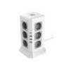 REGLETA Q-CONNECT ENCHUFE MULTIPLE 16 EN 1 CABLE 2 MT 12 TOMAS DE CORRIENTE+3 USB+1 USB TIPO C 120X120X210MM