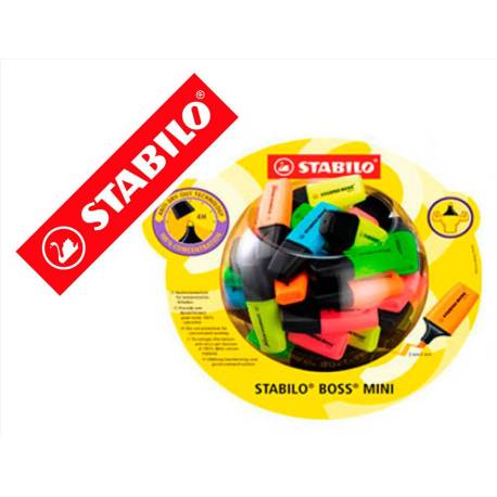 ROTULADOR STABILO BOSS MINI FLUORESCENTE EXPOSITOR BOMBONERA DE 50 UNIDADES COLORES SURTIDOS
