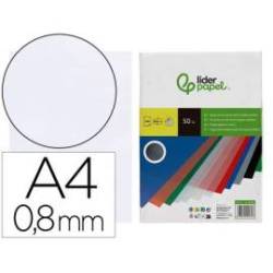 Tapa de Encuadernacion Polipropileno Liderpapel DIN A4 Transparente 0.8mm pack 50 uds