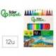 Rotulador Liderpapel fino lavable caja de 12 colores