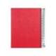 CUADERNO ESPIRAL LIDERPAPEL A5 MICRO PAPERCOAT TAPA FORRADA 140H 75 GR CUADRO5MM 5 BANDAS 6 TALADROS ROJO