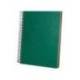 CUADERNO ESPIRAL LIDERPAPEL A5 MICRO PAPERCOAT TAPA FORRADA 140H 75 GR CUADRO5MM 5 BANDAS 6 TALADROS VERDE