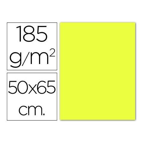 Cartulina Guarro amarillo limon 500 x 650 mm de 185 g/m2