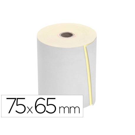 Rollos Electra copiativo para sumadoras. Medidas 75x65 mm. Mandril 12 mm.