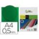 Tapa de Encuadernacion Polipropileno Liderpapel DIN A4 Color Verde 0,5 mm pack 100 uds