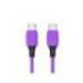 CABLE USB-C A USB-C Q-CONNECT PVC LONGITUD 1M MORADO