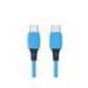 CABLE USB-C A USB-C Q-CONNECT PVC LONGITUD 1M AZUL