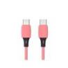 CABLE USB-C A USB-C Q-CONNECT PVC LONGITUD 1M ROSA