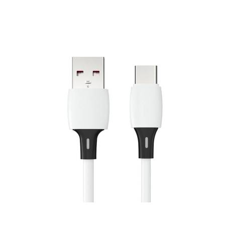 CABLE USB-C A USB-A Q-CONNECT PVC LONGITUD 1M BLANCO