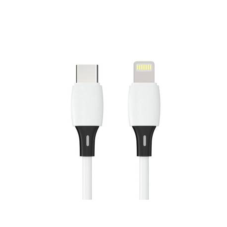 CABLE USB-C A APPLE Q-CONNECT PVC LONGITUD 2M BLANCO