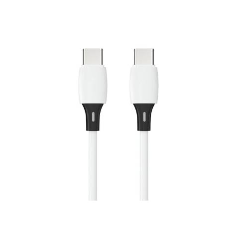 CABLE USB-C A USB-C Q-CONNECT PVC LONGITUD 3M BLANCO
