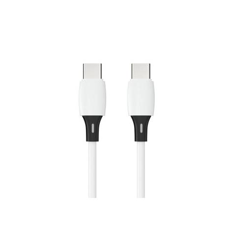 CABLE USB-C A USB-C Q-CONNECT PVC LONGITUD 1M BLANCO