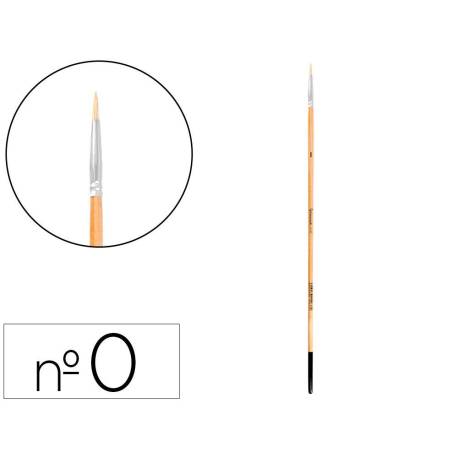 PINCEL PARA PINTURA AL OLEO Y ACRILICA LIDERPAPEL N 0 PUNTA REDONDA DE PELO DE CERDA CERTIFICADO FSC