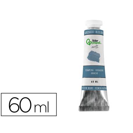 PINTURA GOUACHE/TEMPERA LIDERPAPEL TUBO DE ALUMINIO DE 60 ML COLOR AZUL GRISACEO