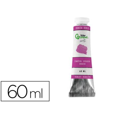 PINTURA GOUACHE/TEMPERA LIDERPAPEL TUBO DE ALUMINIO DE 60 ML COLOR VIOLETA