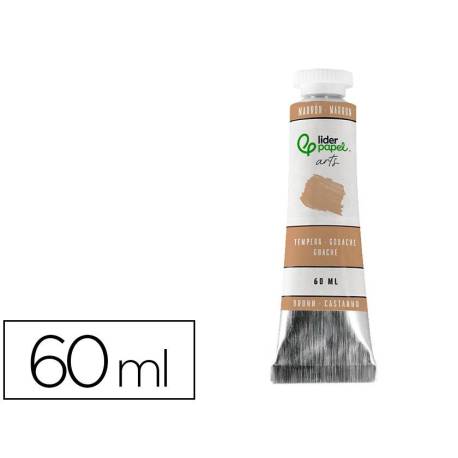 PINTURA GOUACHE/TEMPERA LIDERPAPEL TUBO DE ALUMINIO DE 60 ML COLOR MARRON